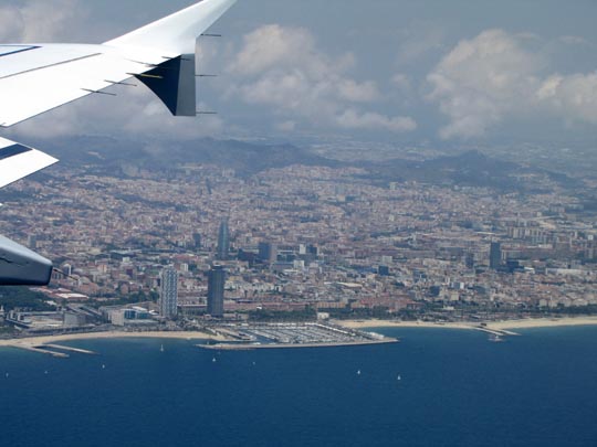 Flug von Tegel nach Barcelona, El Prat de Llobregat